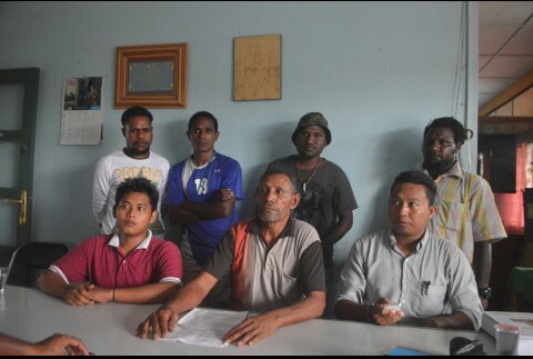 Suasana Konprensi Pers yang digelar di Kantor LBH Papua . (Foto: Harun Rumbarar/JERAT Papua)