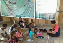 Aktifitas Belajar di Sekolah Kampung di Kabupaten Yahukimo Papua (Foto : Nesta / Jeratpapua.org)