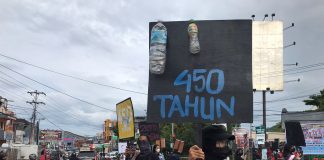 Kampanye Bahaya Sampah Plastik di Kota Jayapura, foto : nesta / rumah bakau