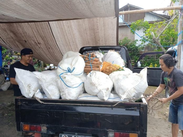 Sayur Mayur bantuan Kontingen Sulawesi Utara Untuk Mendukung KMAN VI, foto : filo /jeratpapua.org